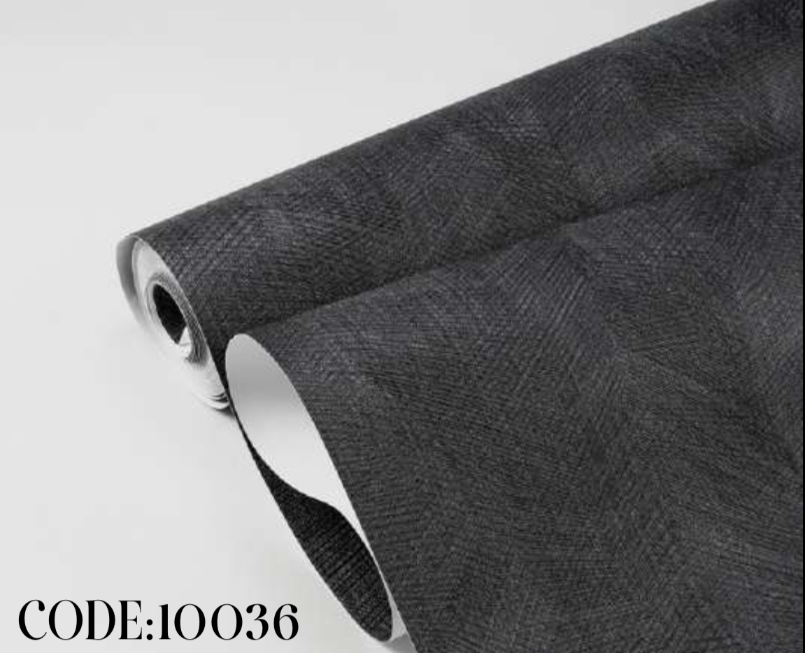 کاغذ دیواری قابل شست‌وشو طرح بافت کربن1 کد 10036 رنگ مشکی