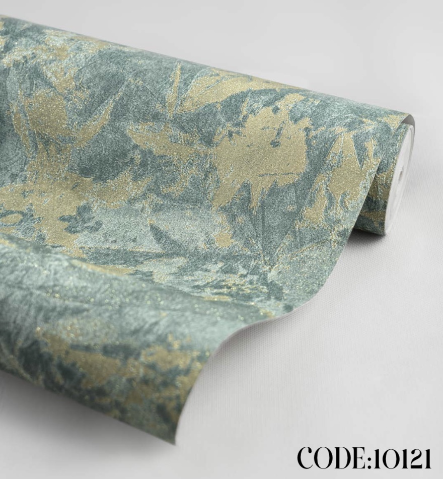 کاغذدیواری سبز  طرح پتینه