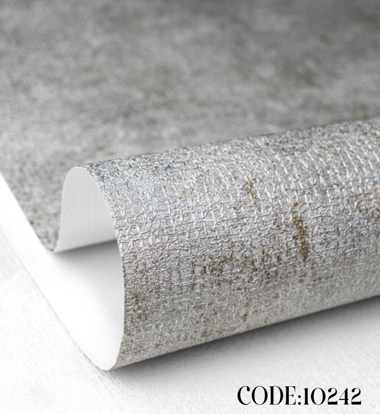 کاغذدیواری طوسی طرح پتینه