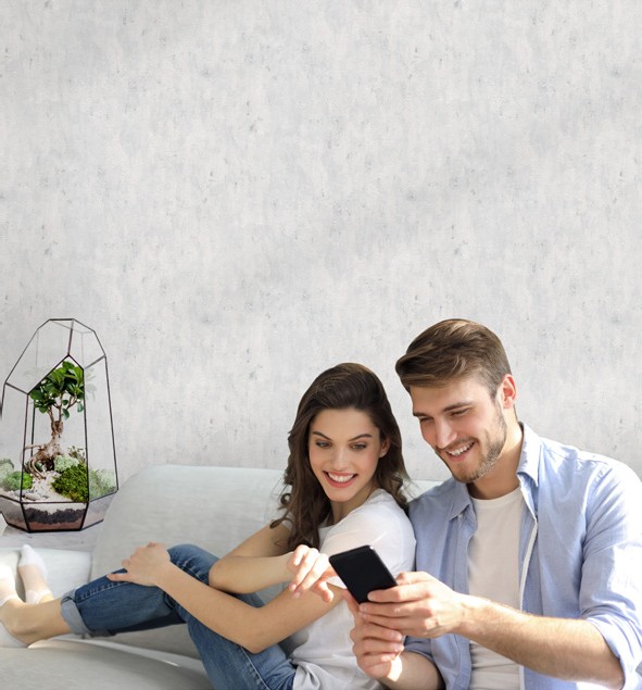 نمونه اجرا شده کاغذدیواری طرح پتینه کد 8040