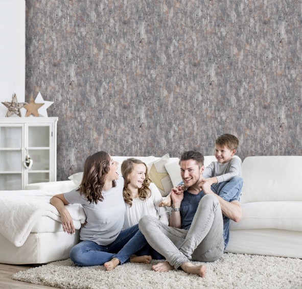 نمونه اجرا شده کاغذدیواری طرح پتینه کد 8040