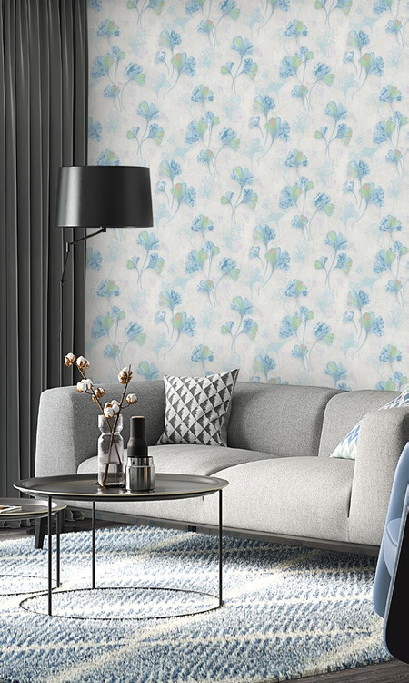 نمونه اجرا شده کاغذدیواری گلدار کد 8043