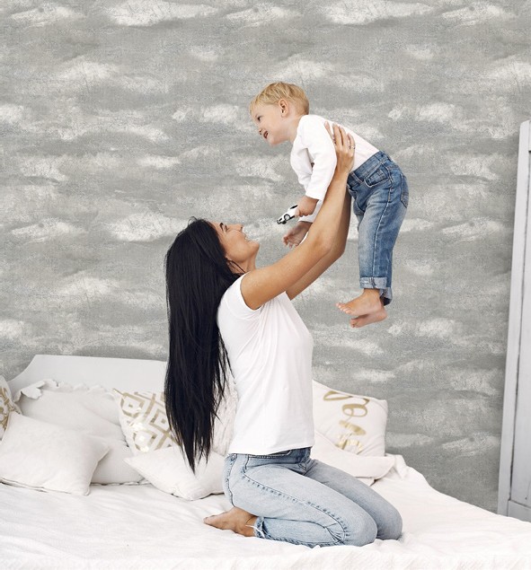 نمونه اجرا شده کاغذدیواری طرح بافت راکتور کد 8054