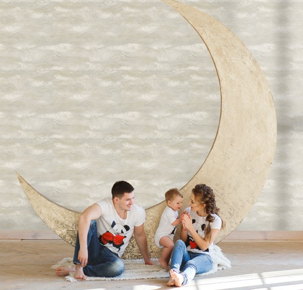 نمونه اجرا شده کاغذدیواری طرح بافت راکتور کد 8056