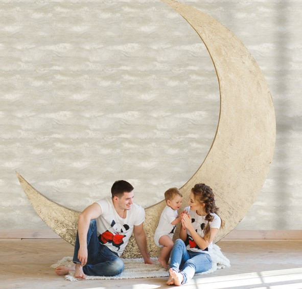 نمونه اجرا شده کاغذدیواری طرح بافت راکتور کد 8056