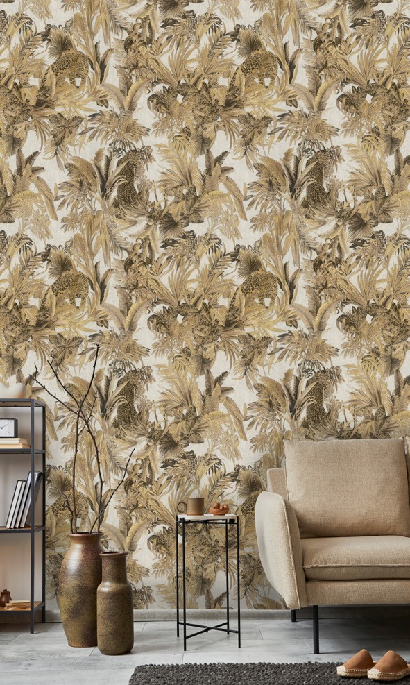 نمونه اجرا شده کاغذدیواری طرح پلنگ اکستریم والز کد 8063