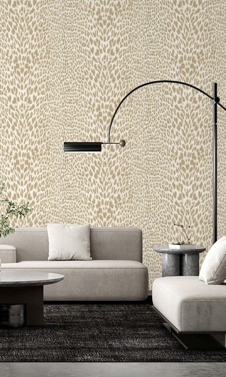 نمونه اجرا شده کاغذدیواری طرح پلنگی کد 8070