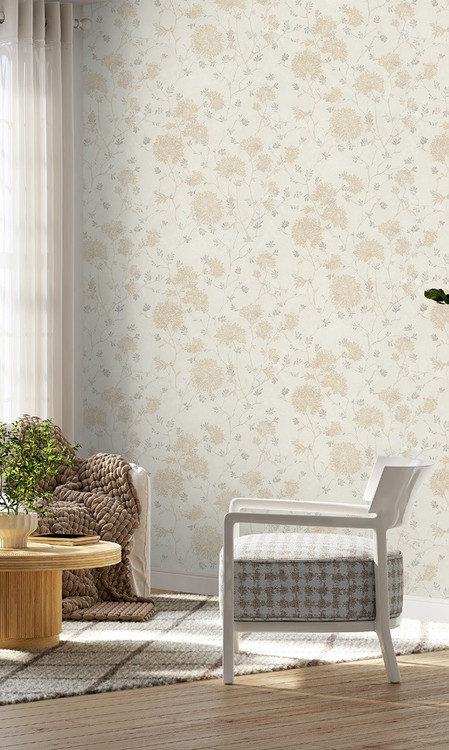 کاغذدیواری طرح شاخ و برگ کد 8098