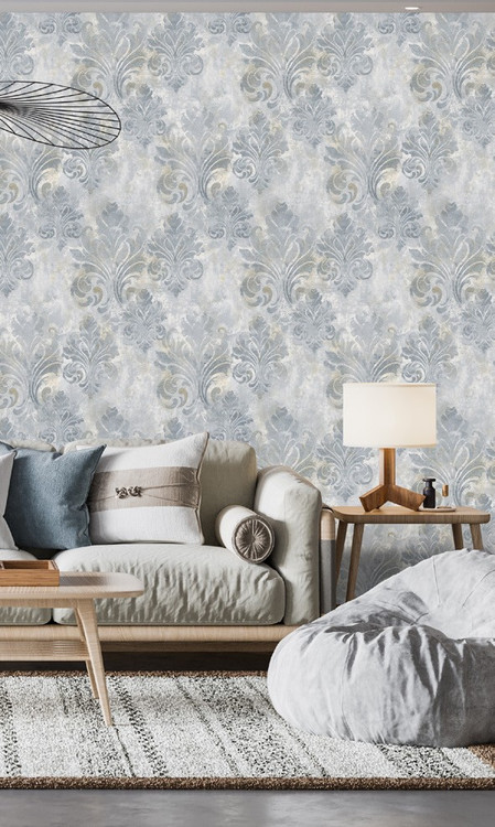 نمونه اجرا شده کاغذدیواری طرح داماسک کد 8111