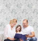 نمونه اجراشده کاغذدیواری طرح داماسک کد 8110