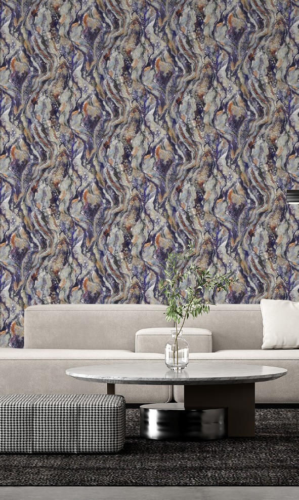 نمونه اجرا شده کاغذ دیواری طرح بتن کد ۸۱۴4