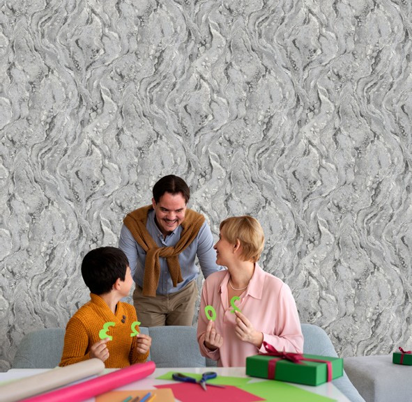 نمونه اجرا شده کاغذ دیواری طرح بتن کد ۸۱۴6